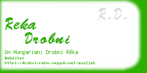 reka drobni business card