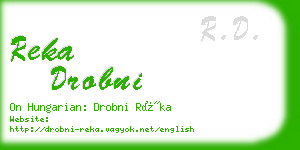 reka drobni business card